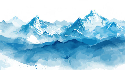 Fototapeta na wymiar Berge Schnee Vektor Winter Landschaft Panorama Eisberge