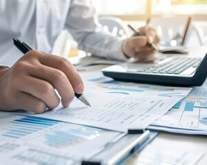 Businessman hand with pen 