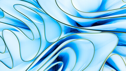 Elegant illustration background with glassy forms. abstract wallpaper