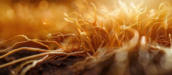 Rhizome Seed Macro Glowing Organic Botanical Texture Revealing Nature s Hidden Potential and Unseen Wonders