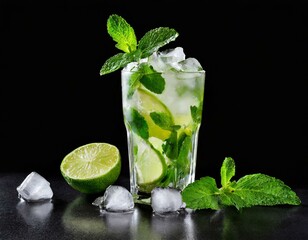 cocktail mojito cubano.,