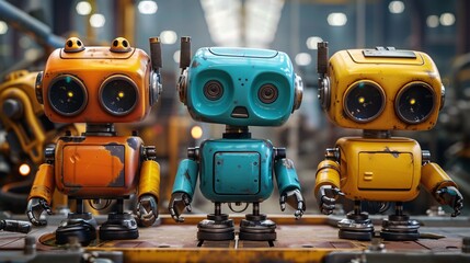 Fototapeta premium vintage robot collection