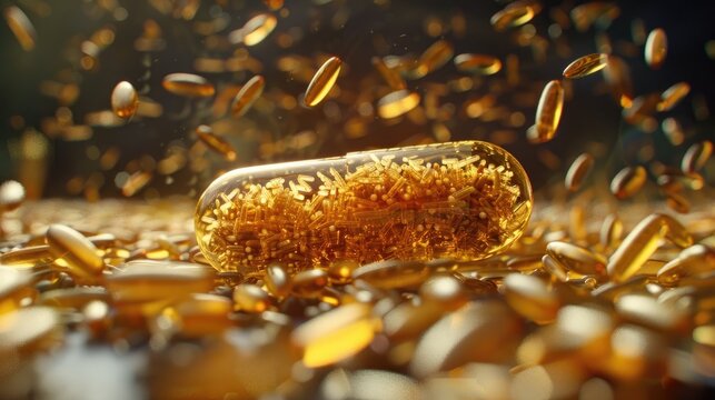 Shimmering Golden Botanical Seed Capsule Macro Showcasing Nature s Precious Organic Bounty