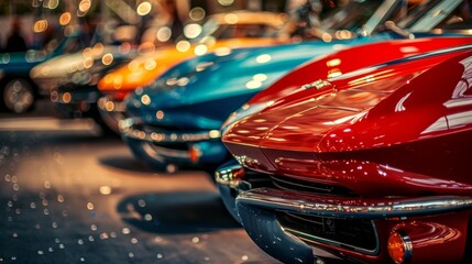 Array of cars in a transportation show  AI generated illustration