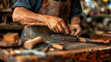 Artisans transforming concepts into reality  AI generated illustration