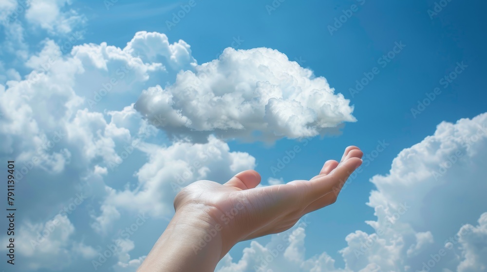 Aufkleber cloud scalability adapting to changing workload demands ai generated illustration