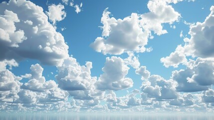 Cloud storage like an endless sea of data  AI generated illustration - obrazy, fototapety, plakaty