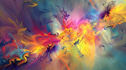 abstract colorful background, computer generated abstract background, 3D rendering
