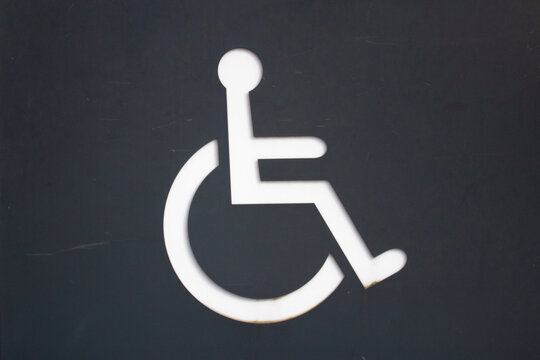 Parking space in the parking lot for the disabled