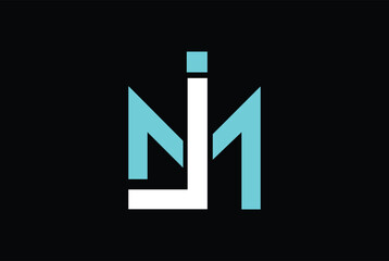 M, J, MJ OR JM Letter logo design template for use all purpose