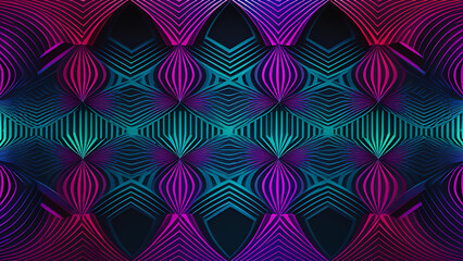 Geometric patterns with gradient color transitions highlight innovation