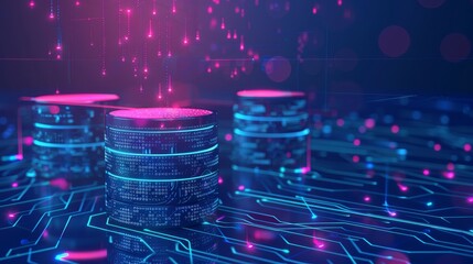 Data lake repositories storing massive amounts of unstructured data  AI generated illustration