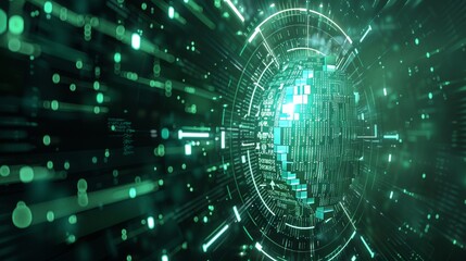 Obraz premium Data encryption as a shield against hackers AI generated illustration