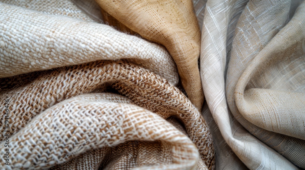 Poster fabric textures photos depicting fabric textures and patterns including linen cotton and silk adding