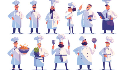 Collection of chefs qualified cooks professional re