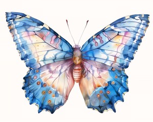 butterfly blue wings pink yellow spots studio princess bilateral symmetry