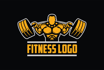 bodybuilding and gym fitness logo design