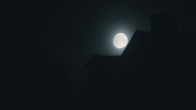 view of the city moon