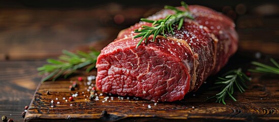Raw Meat on Cutting Board