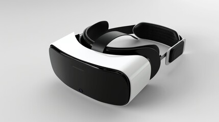 Blank mockup of a versatile VR headset for use with both mobile and PC devices .