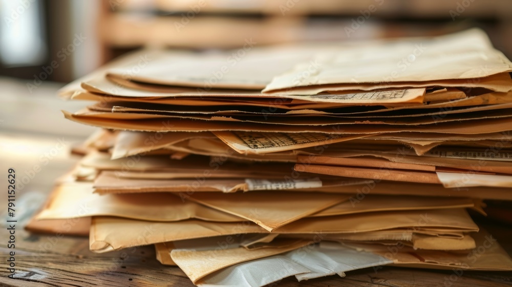Poster a stack of papers with ed stamps on them signifying the governments ability to block or certain info