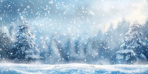 Foto auf Leinwand winter landscape snowdrifts Generative AI © Valentine