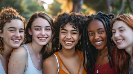 Fototapeta premium Group of Young Women (Outdoor)