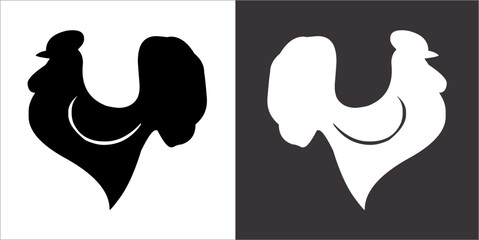 Illustration vector graphics of cock icon