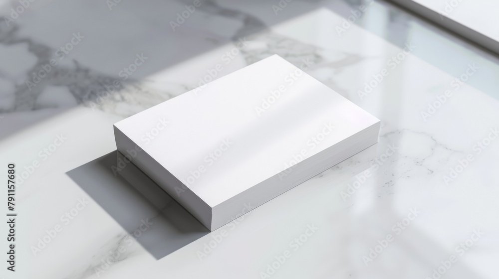 Poster blank mockup of a clean and modern business card featuring a subtle gradient and sansserif font. .