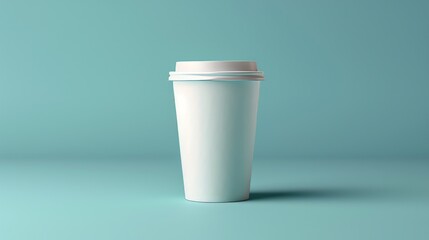 blue background white blank paper cups are ready to convey your brand message in style and simplicity.