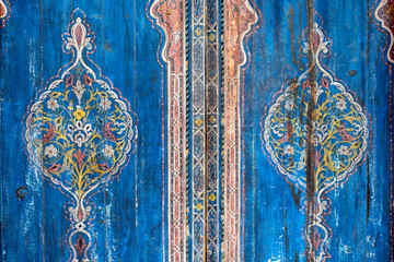 Decorated door in Marrakech, Morocco - african art and design