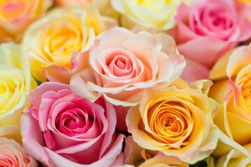 Roses are so beautiful with a combination of yellow and pink - generative ai