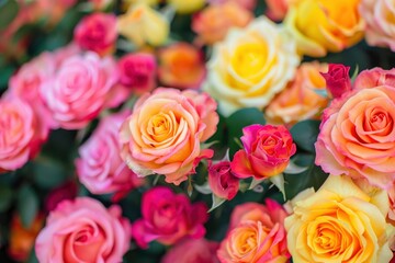 Roses are so beautiful with a combination of yellow and pink - generative ai