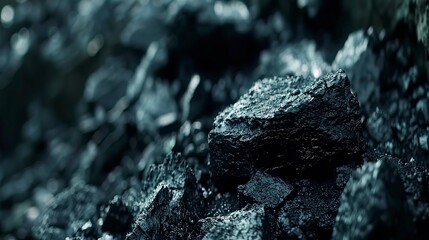 Coal mining. Raw coal surface - obrazy, fototapety, plakaty