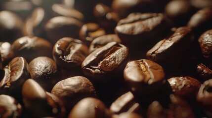 Roasted coffee beans. Coffee background