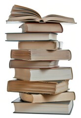 Pile of Books Stacked on Top of Each Other
