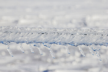 ice covered wire
