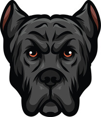 Dog head animal illustration