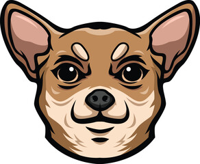 Dog head animal illustration