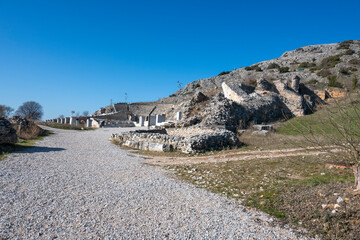 Ancient Ruins at archaeological area of Philippi, Greece