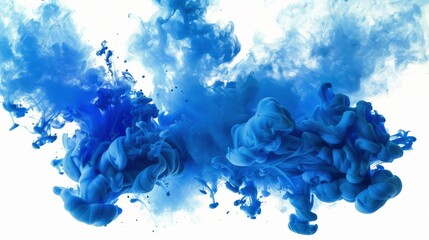 Blue Substance Dropped Into Water - Powered by Adobe