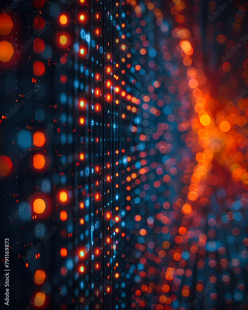 Poster neon strokes ai conceptual art display data integration