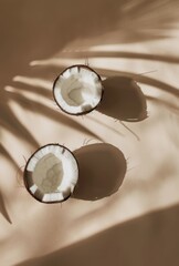 Two Coconuts on Table