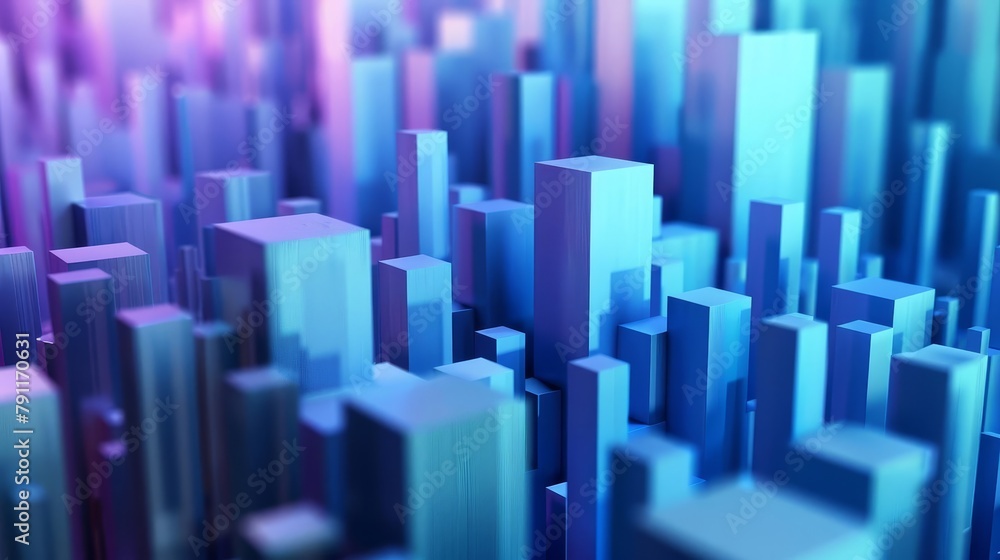 Poster abstract geometric 3d blocks background design futuristic architecture concept illustration