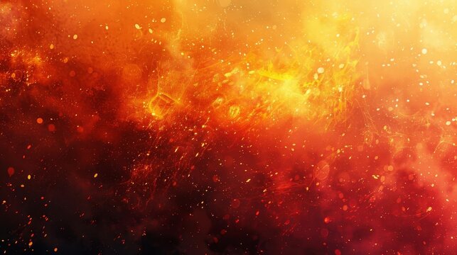 abstract red orange and yellow fire texture background with bright glow and grunge effect