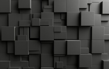 Black and White Wall of Squares