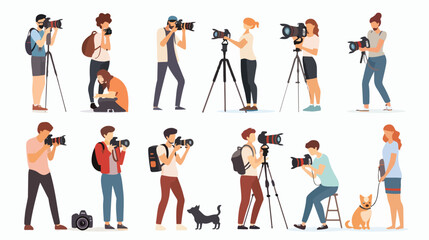 Collection of male and female photographers working