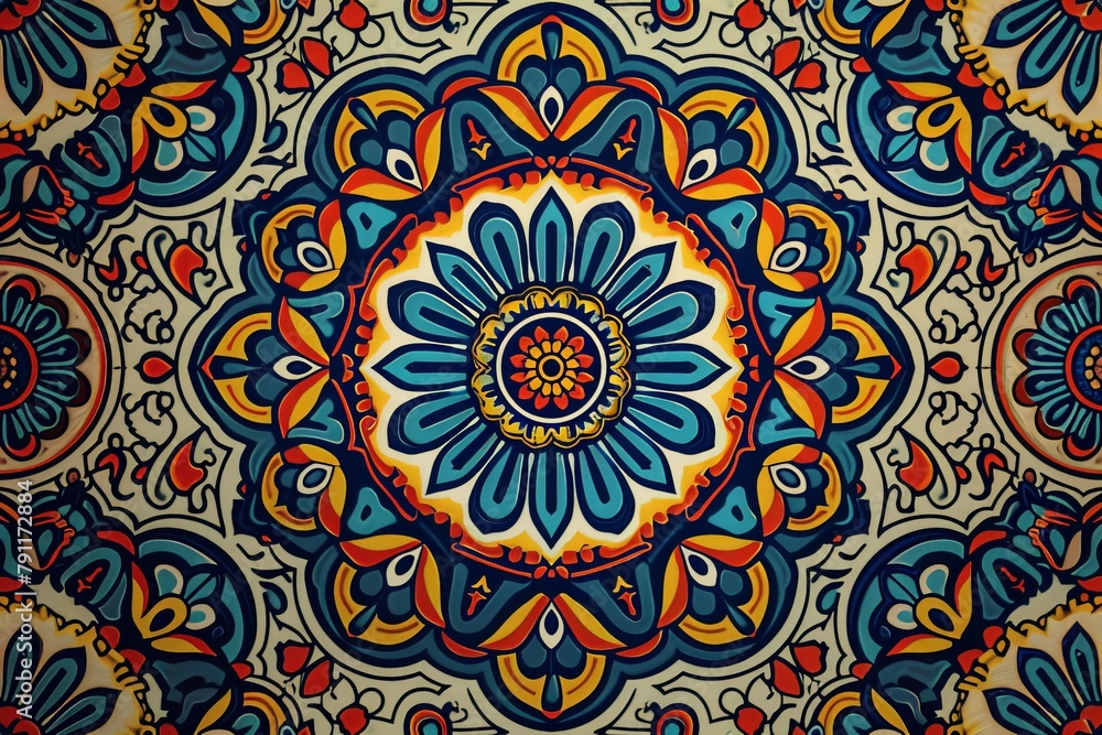 Poster ьфтвфдф intricate flower design showcasing a variety of colors and patterns