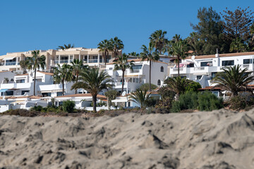 Views of Costa Calma touristic resort, Fuerteventura, Canary islands, Spain