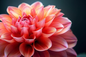 Detailed view of a vibrant pink and orange flower showing intricate petals and bright colors